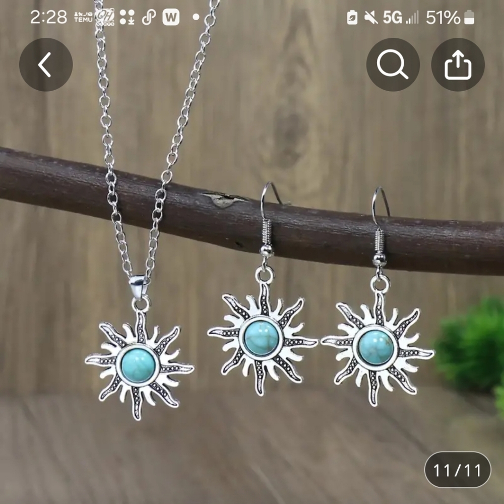 Necklace and earrings